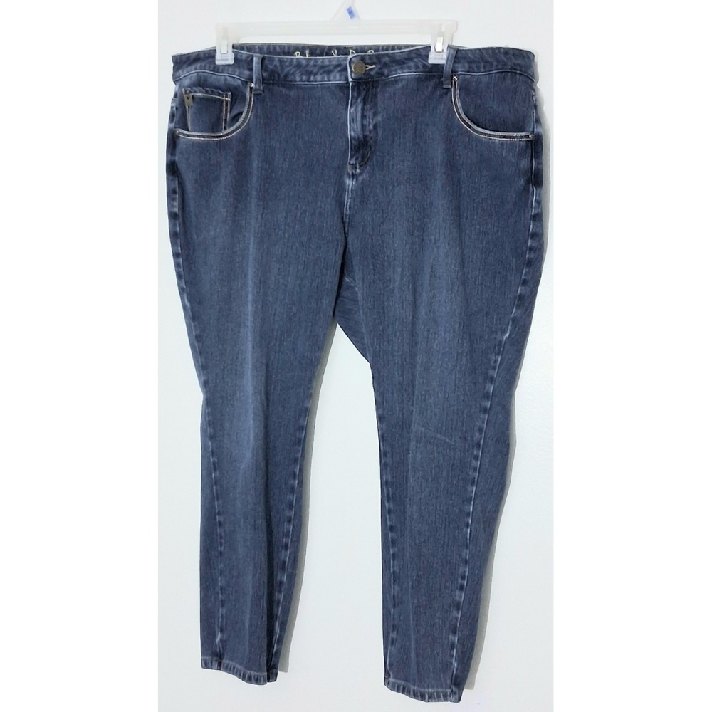 Belle By Kim Gravel Jeans Sz 24WP Petite Flexibelle 5-Pocket Skinny Medium Wash
